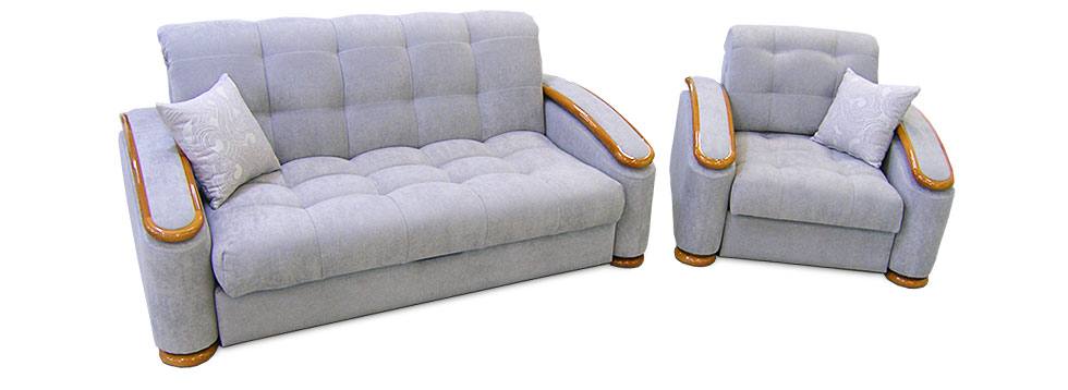 Прямой диван и кресло «IQ 129/1»